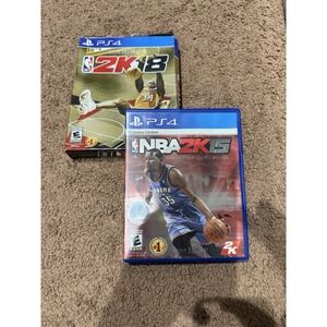 Lot‎ Of 2 PS4 NBA 2K15 2K18 PS4 Basketball Games WORKS.